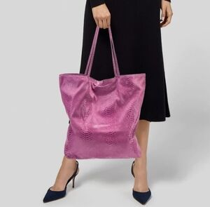 Carlos Falchi Pnk Tote Bag And Mini Travel Bag